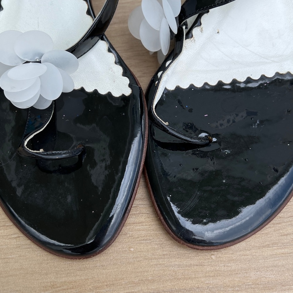 Lilly Pulitzer Y2K Kitten Heels Sandals Size 9.5 Patent Leather - Picture 3 of 11